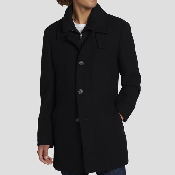 NEW Calvin Klein Modern fit Wool Classic Car coat Medium - Picture 1 of 4